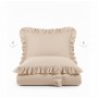 ETEHOMETEX %100 Doğal Pamuk Tek Kişilik Fırfırlı Nevresim Seti 160x220 cm CAPPUCİNO 8696474232066